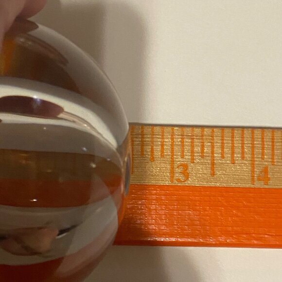 Vtg Hand-Made In Poland Crystal Clear Glass Paperweight 2.5"x3" Elegant Office - Picture 6 of 7